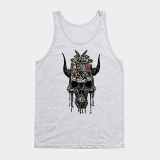 Tribal Tattoo Bulls Skull Tank Top